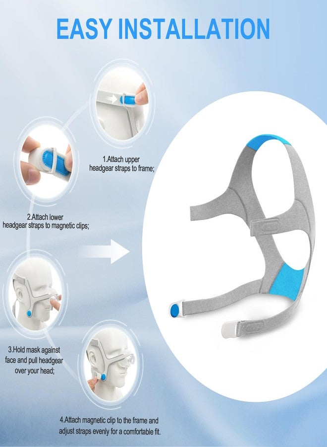 Medihealer 3 Packs CPAP Headgear Compatible with Airfit &Airtouch N20, Headgear with Magnetic Clips for Airfit N20, Including 3PCS Headgears&6PCS Clips,Great Value CPAP Supplies by Medihealer. - Image 4